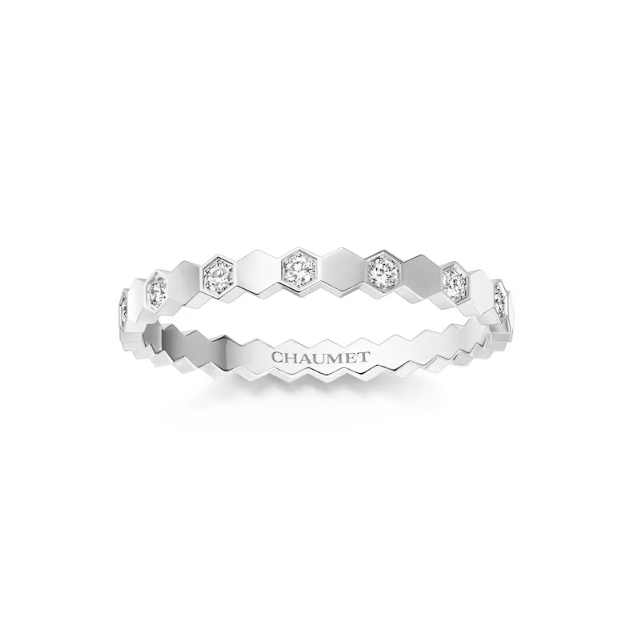 BEE MY LOVE RING White gold, diamonds, 2.5 mm